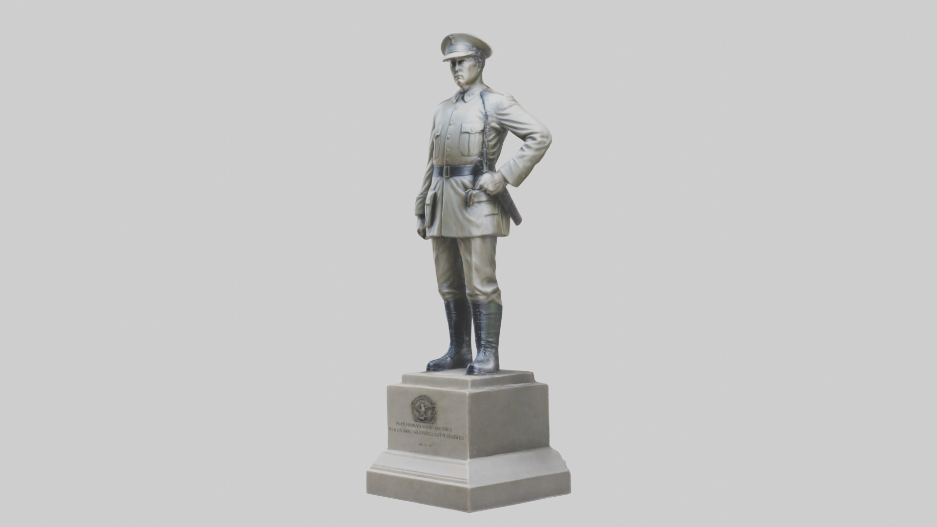 National Soldier Statue model Low-poly 3D model_10
