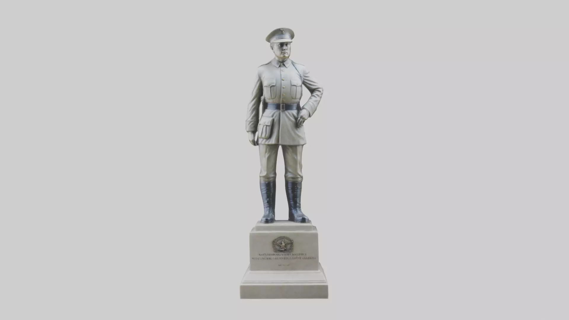 National Soldier Statue model Low-poly 3D model_0