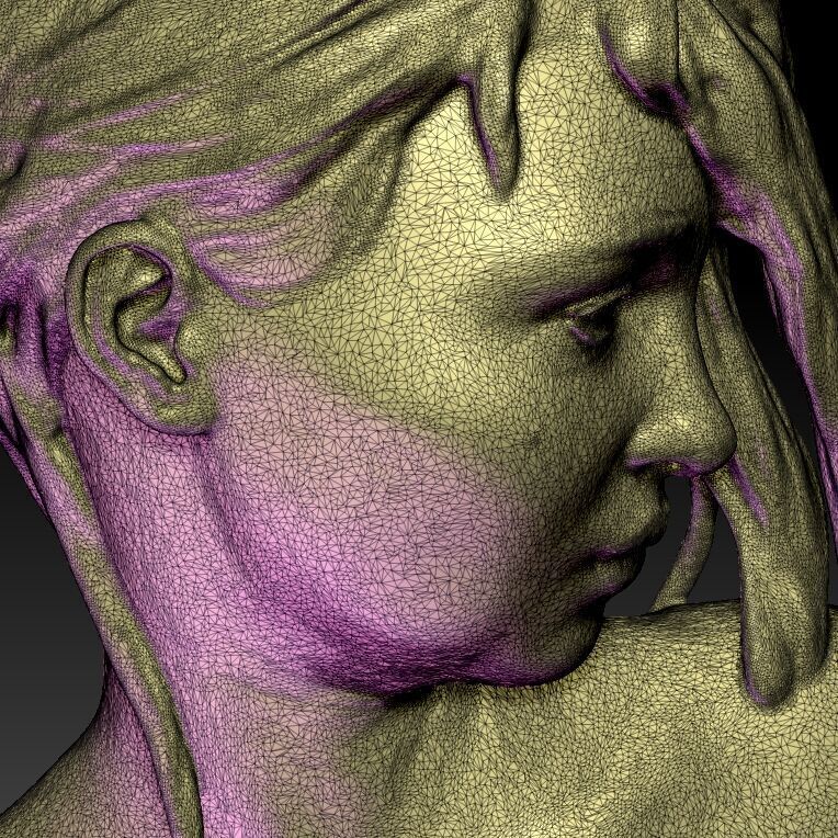 Lina realistic nude female figurine 3D print model_6