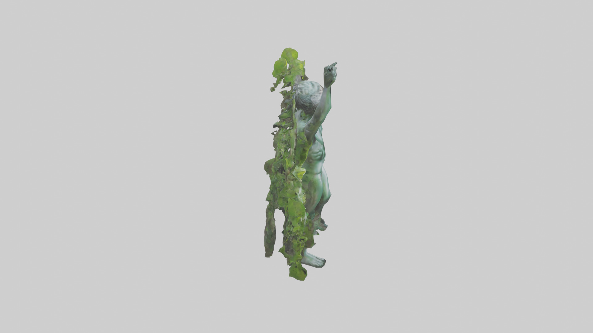 Natura and Man statue Low-poly 3D model_18