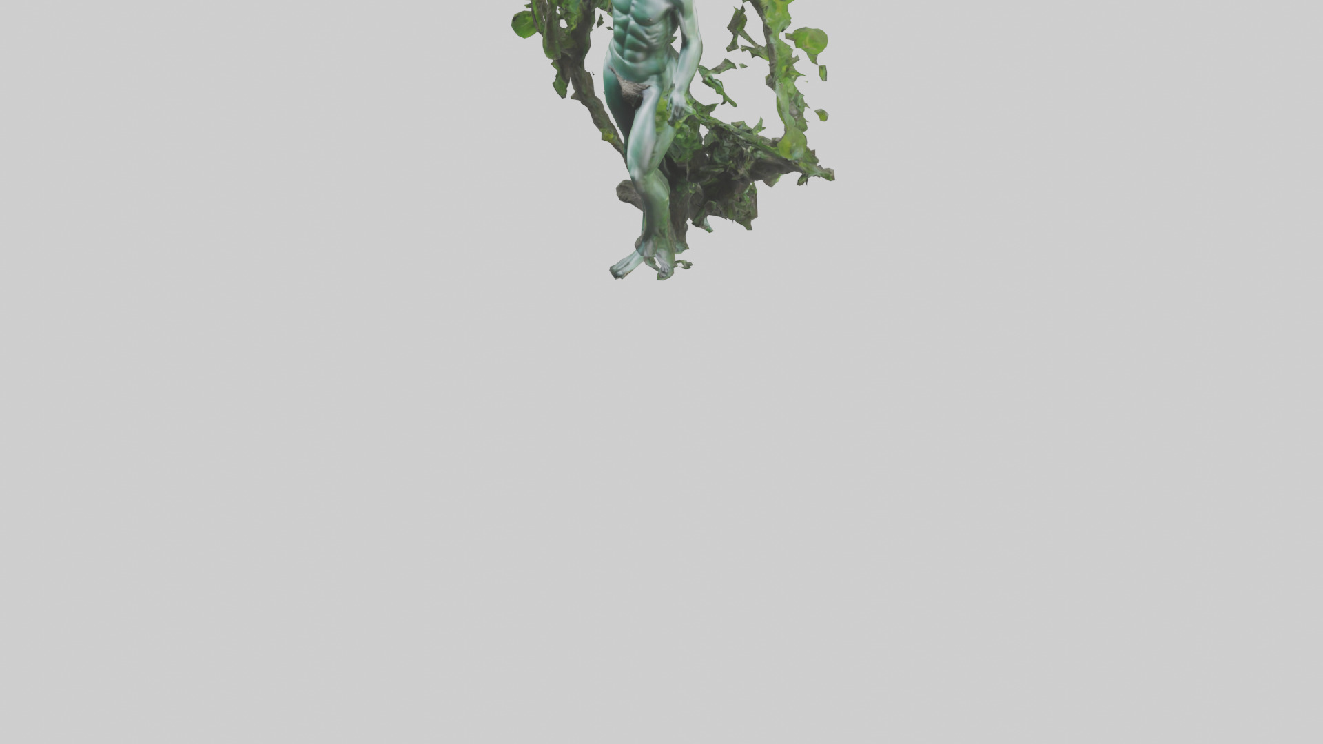 Natura and Man statue Low-poly 3D model_8