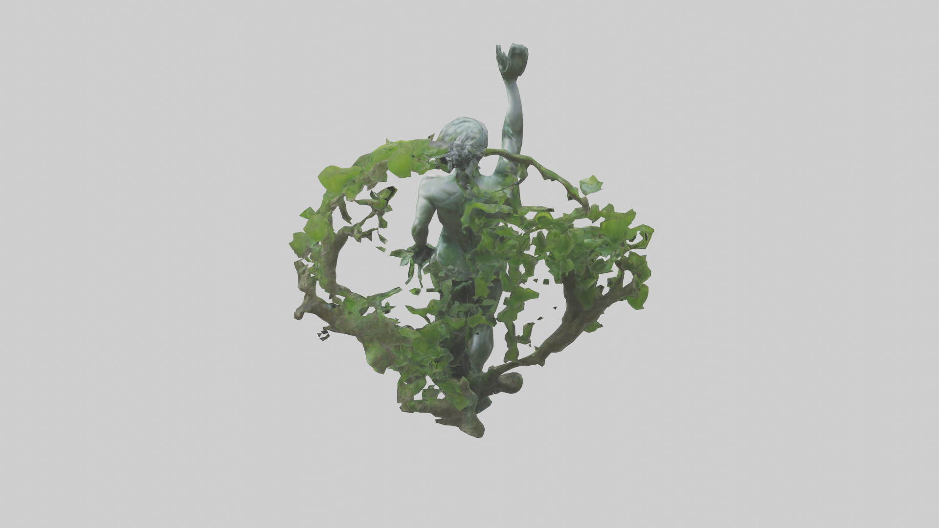 Natura and Man statue Low-poly 3D model_15