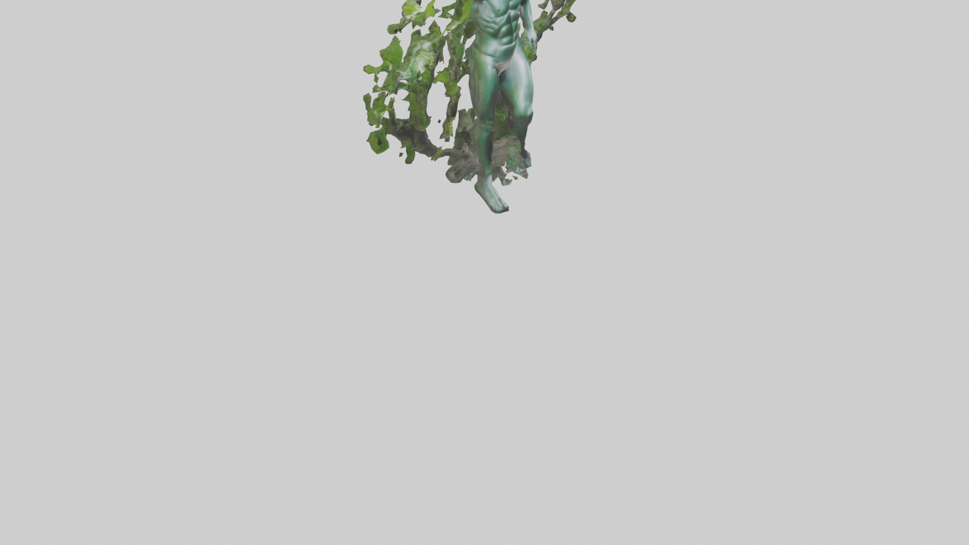 Natura and Man statue Low-poly 3D model_9