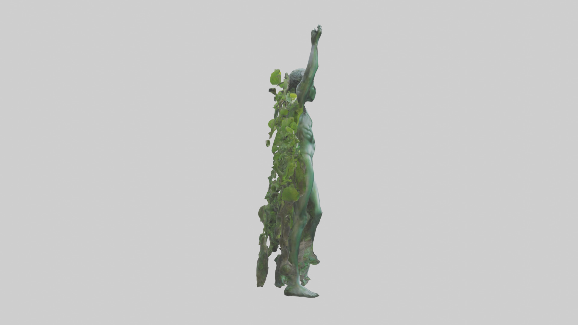Natura and Man statue Low-poly 3D model_13