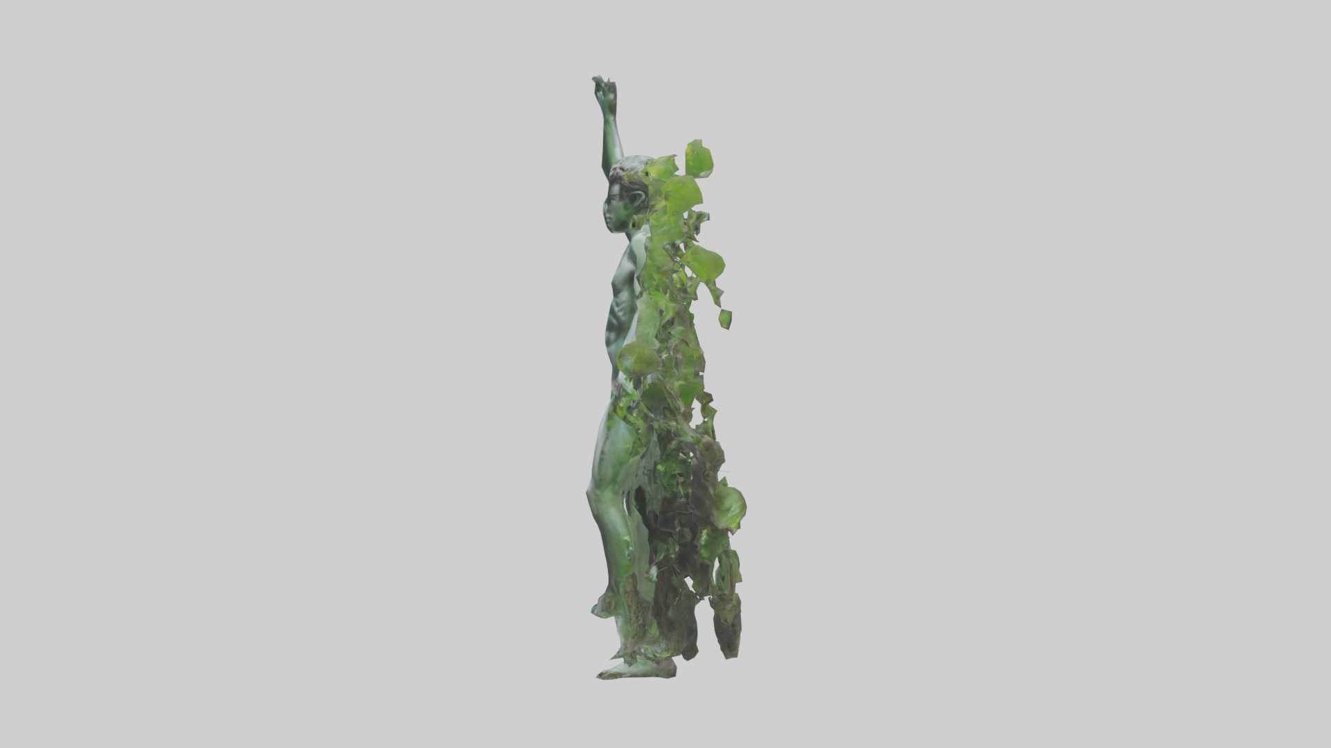 Natura and Man statue Low-poly 3D model_12