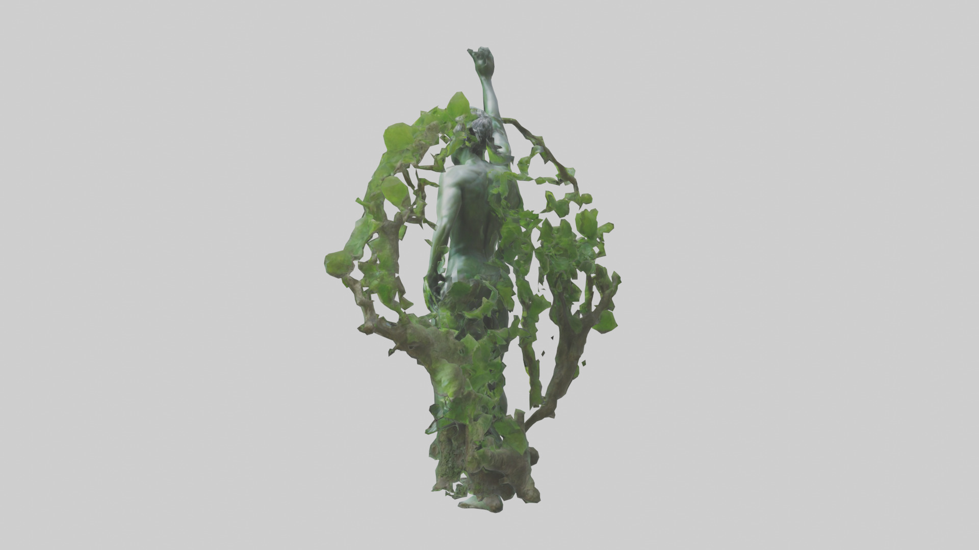 Natura and Man statue Low-poly 3D model_4