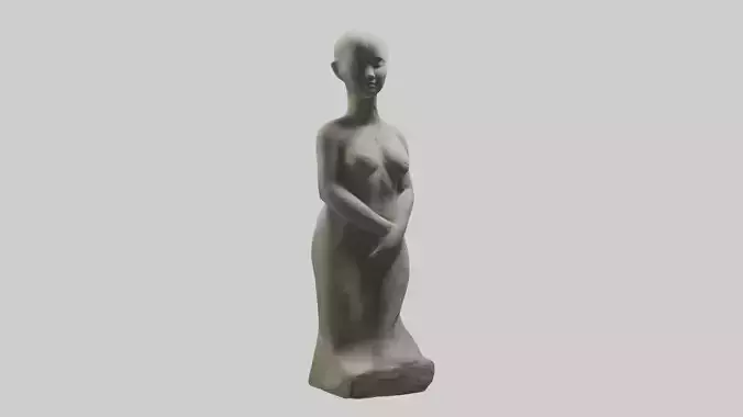 Natural Shape Form statue model Low-poly 3D model