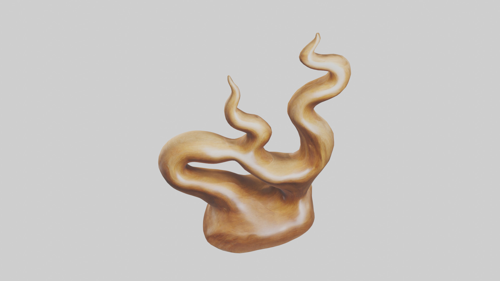 Natural wood sculpture model Low-poly 3D model_16