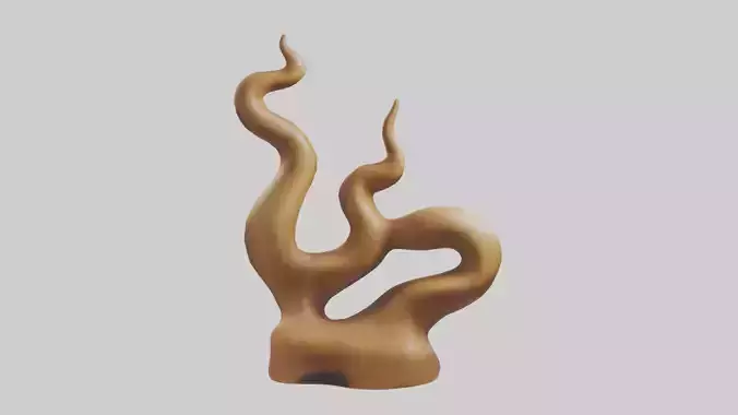 Natural wood sculpture model