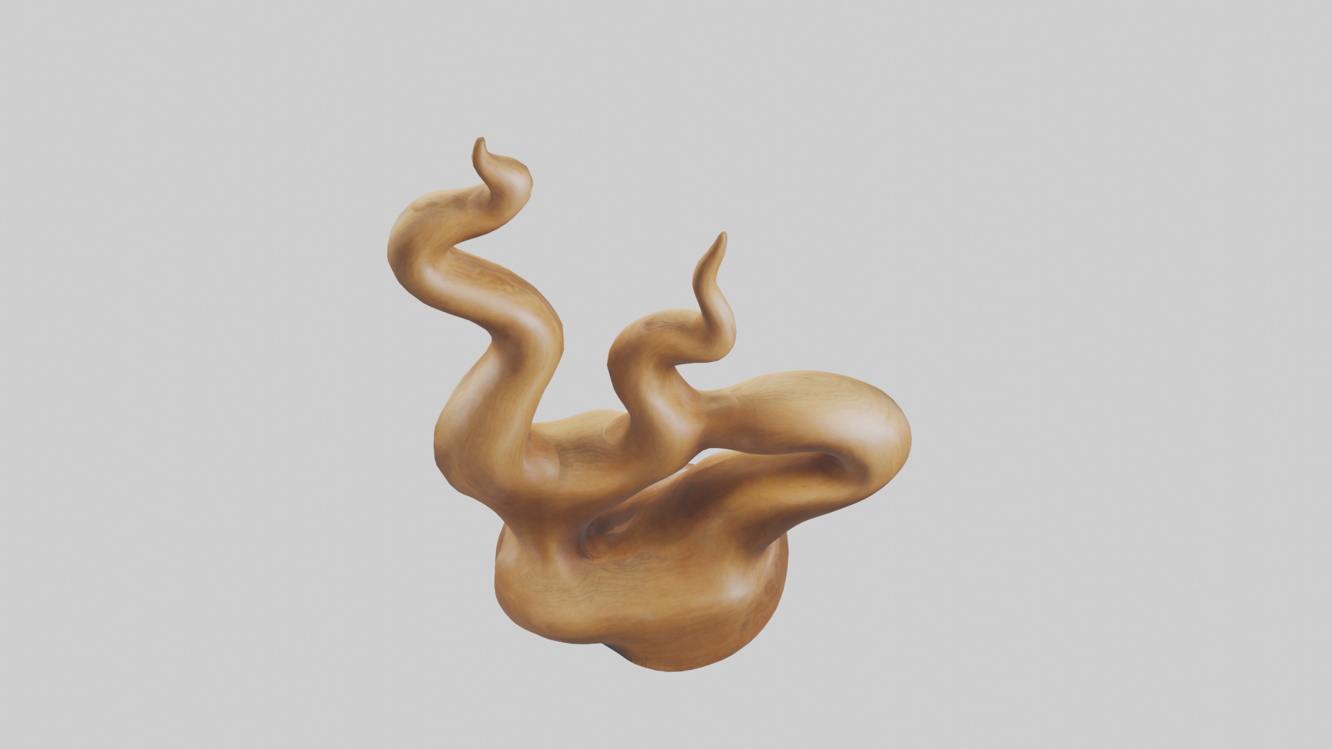 Natural wood sculpture model Low-poly 3D model_15