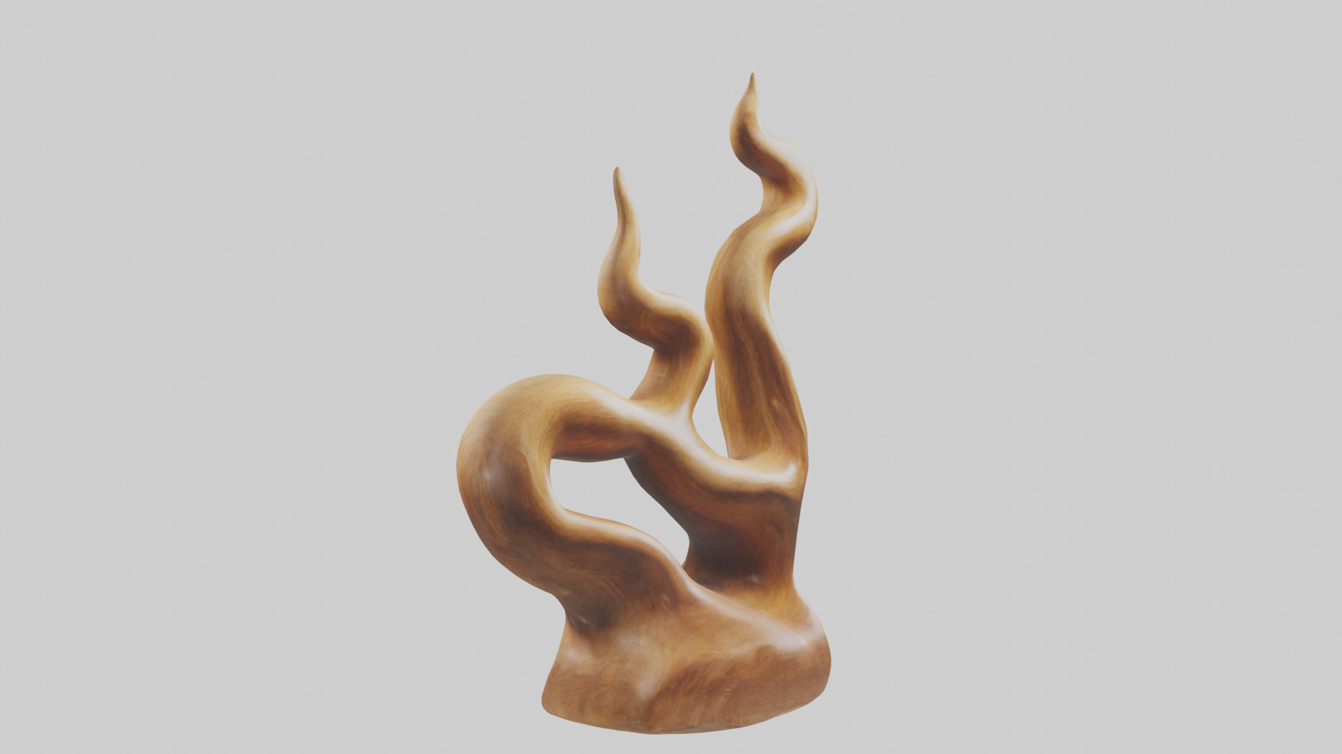 Natural wood sculpture model Low-poly 3D model_11