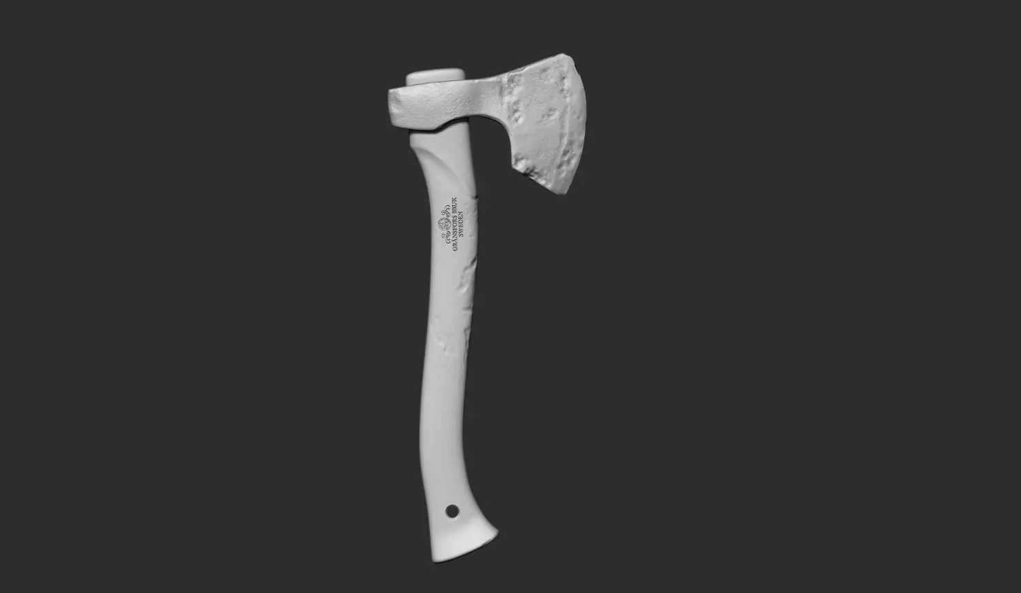 Damaged Axe 3D model_0