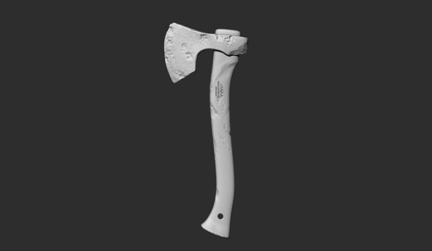 Damaged Axe 3D model_3