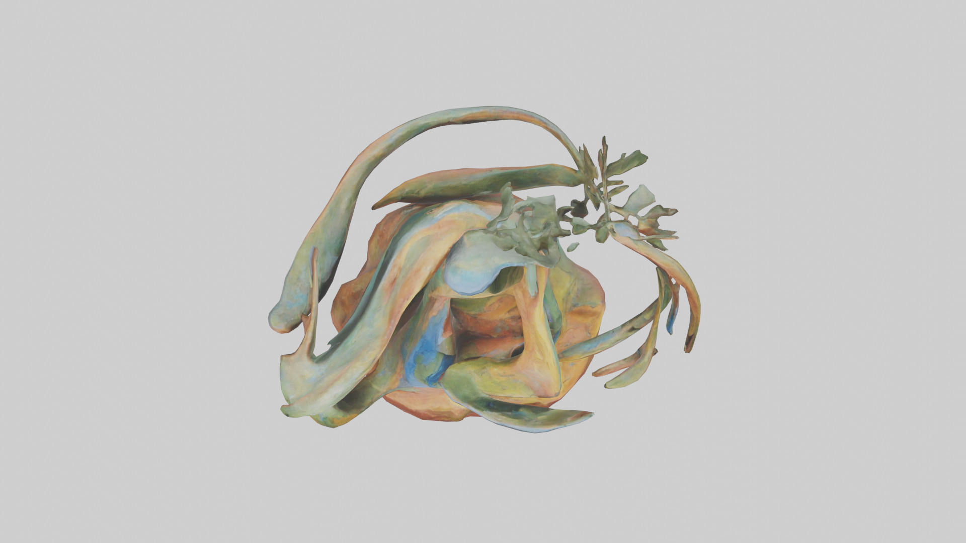 Natures Abstraction statue model Low-poly 3D model_14