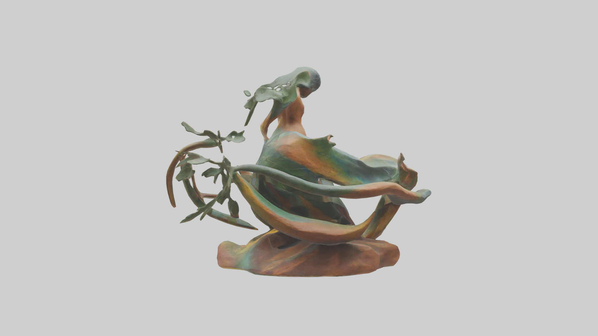 Natures Abstraction statue model Low-poly 3D model_1