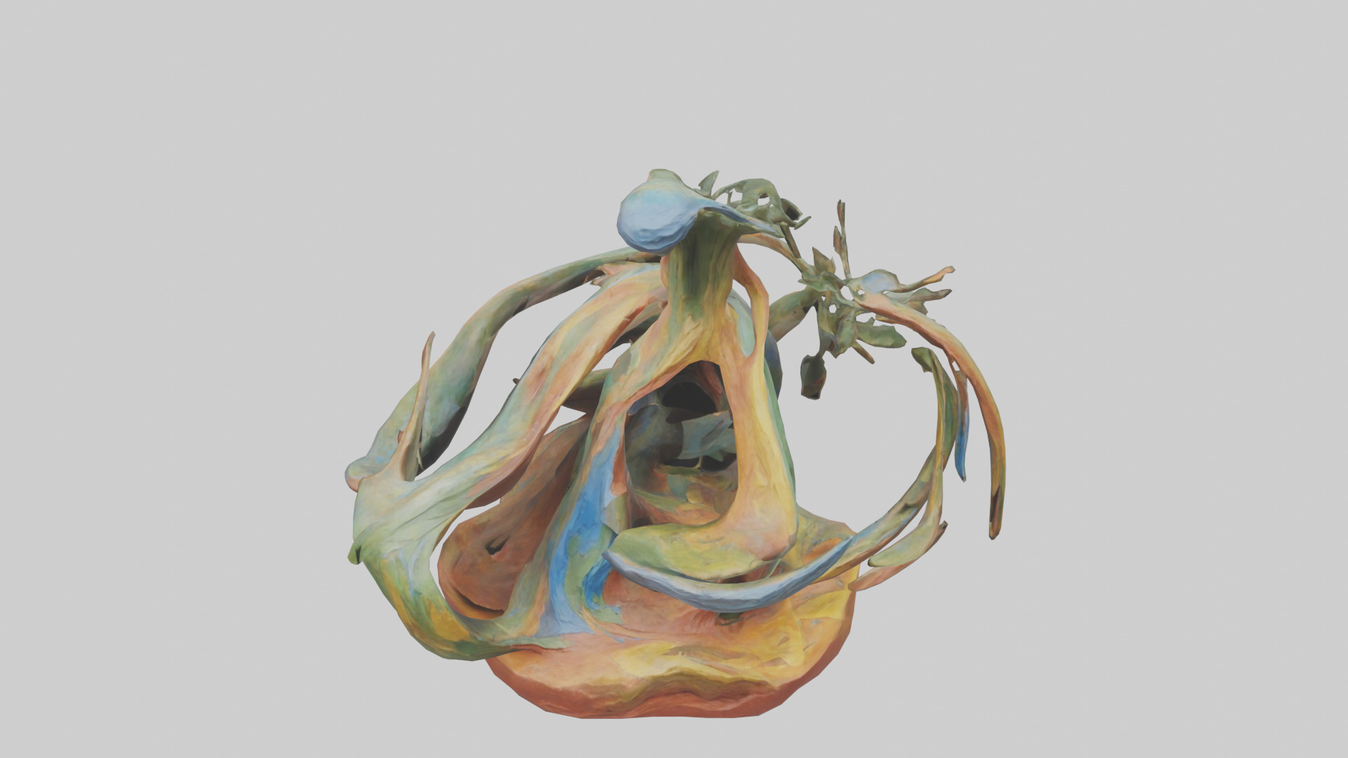 Natures Abstraction statue model Low-poly 3D model_16
