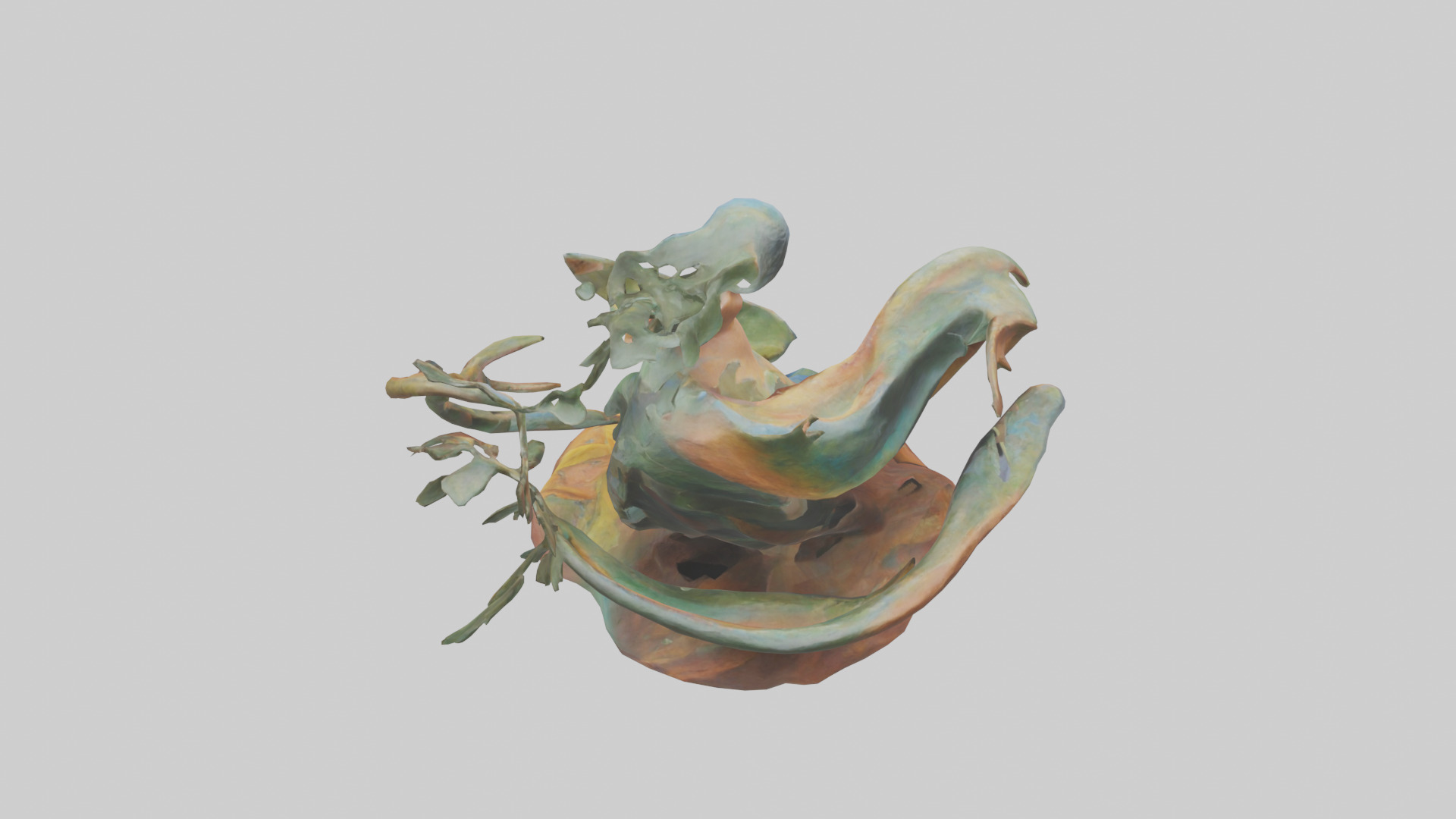 Natures Abstraction statue model Low-poly 3D model_15