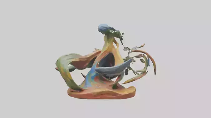 Natures Abstraction statue model