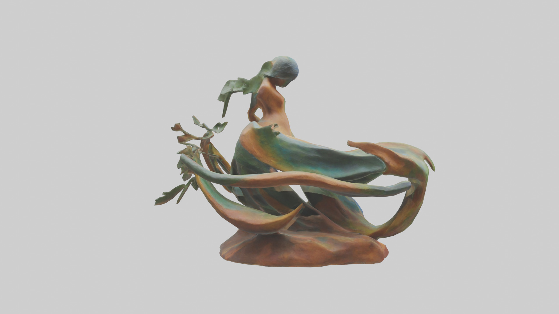Natures Abstraction statue model Low-poly 3D model_3