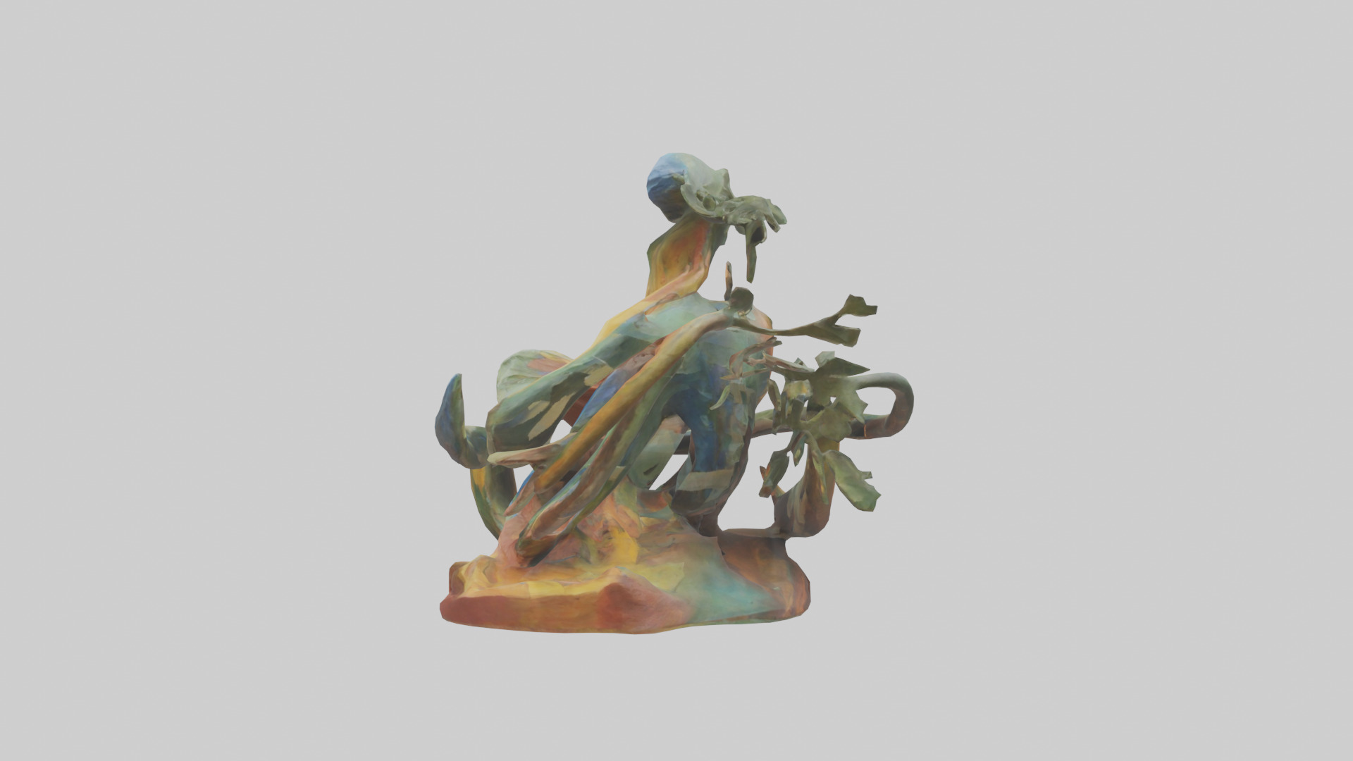 Natures Abstraction statue model Low-poly 3D model_12