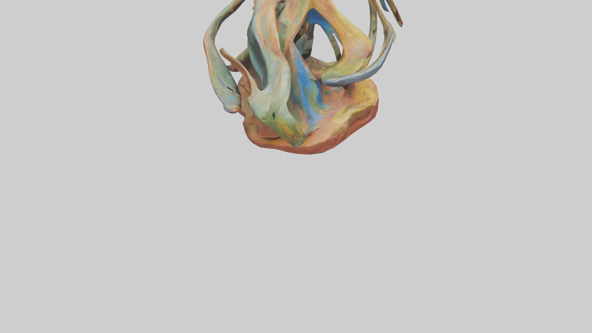 Natures Abstraction statue model Low-poly 3D model_7