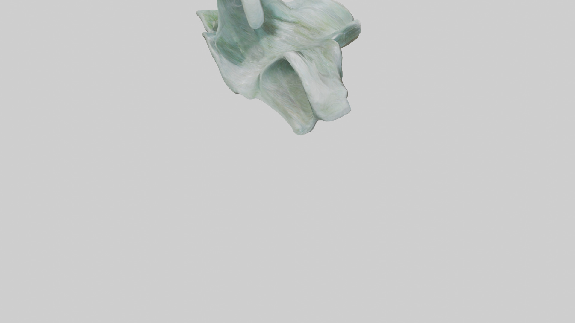 Natures Flowing Form statue model Low-poly 3D model_4