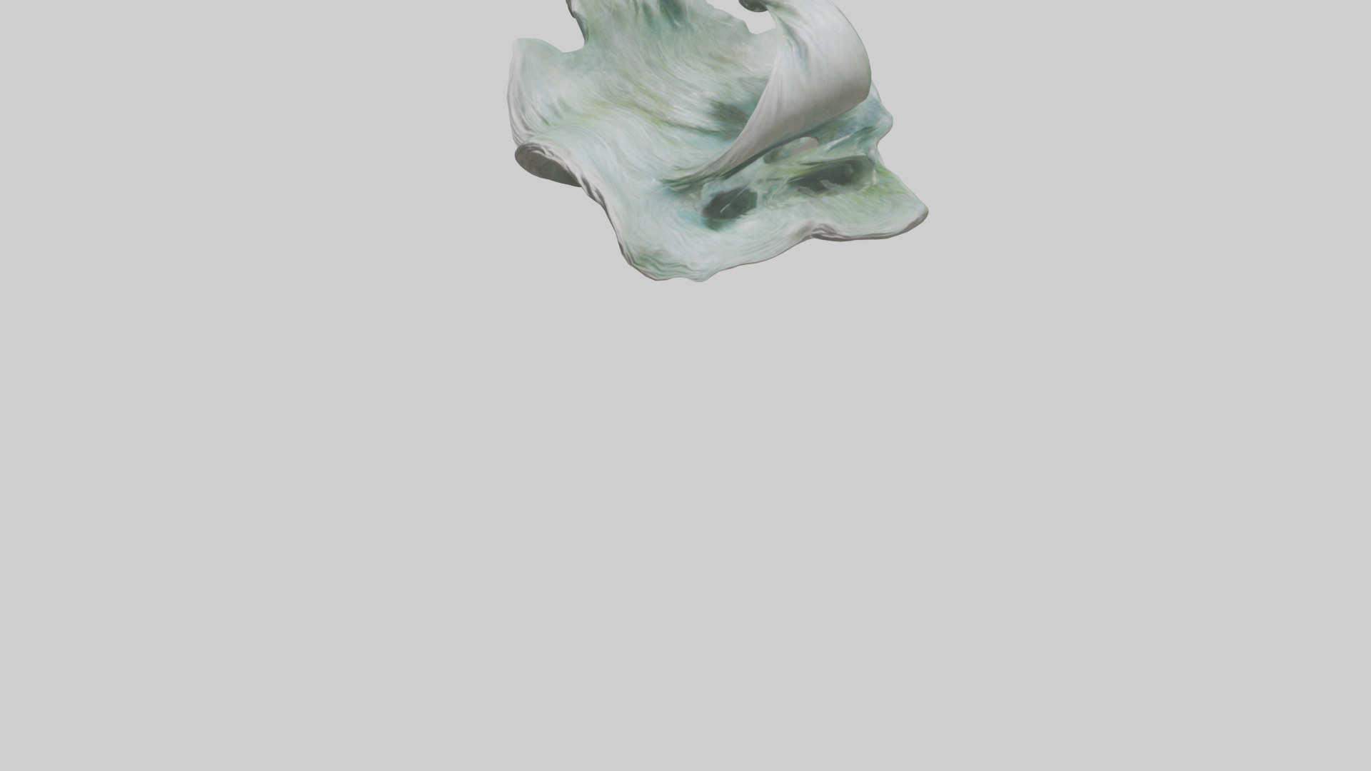 Natures Flowing Form statue model Low-poly 3D model_5