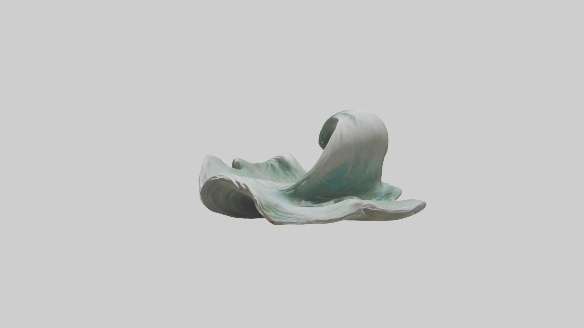 Natures Flowing Form statue model Low-poly 3D model_10