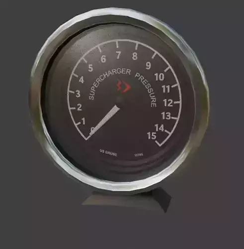 1960s Supercharger Boost Gauge