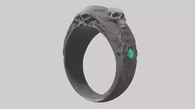 Necromancers Ring model Low-poly 3D model