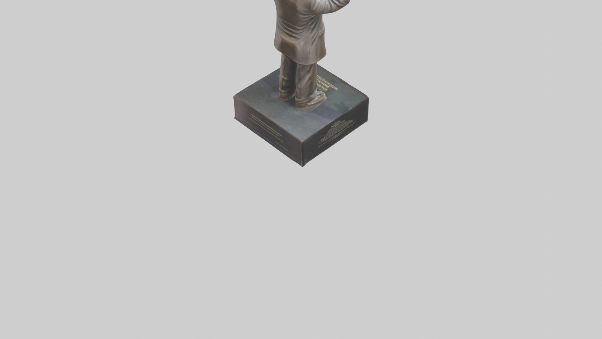 Nelson Mandela statue model Low-poly 3D model_6