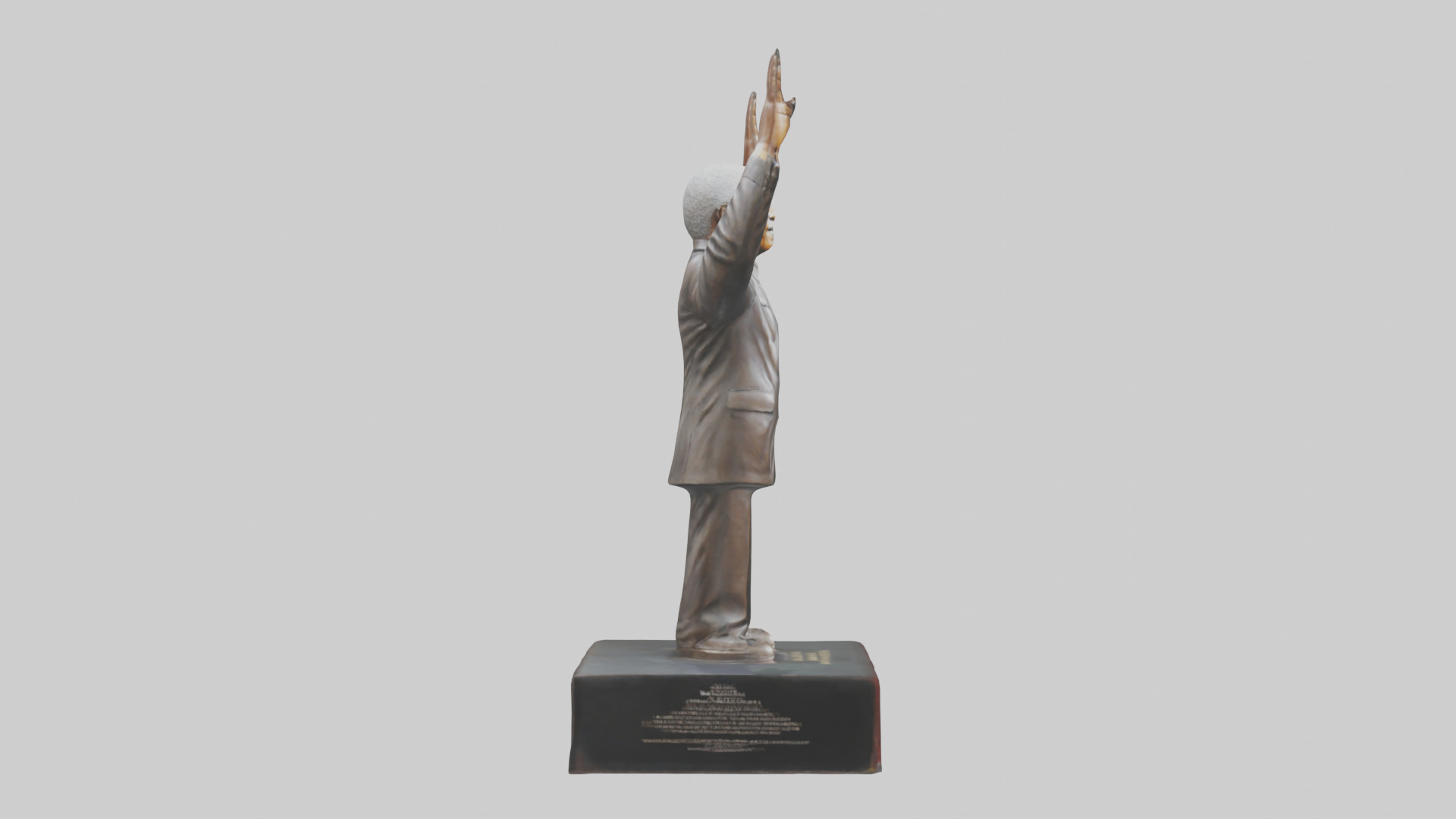 Nelson Mandela statue model Low-poly 3D model_13