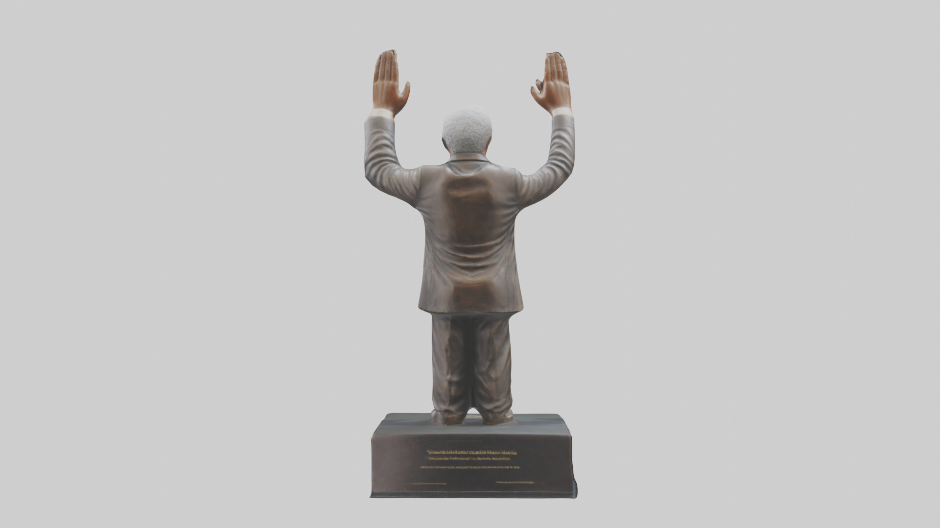 Nelson Mandela statue model Low-poly 3D model_2