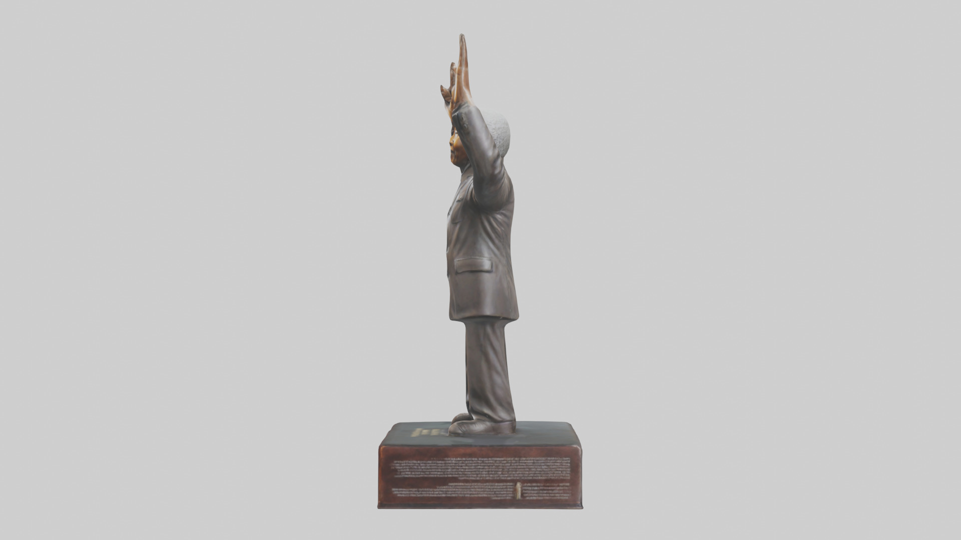 Nelson Mandela statue model Low-poly 3D model_12