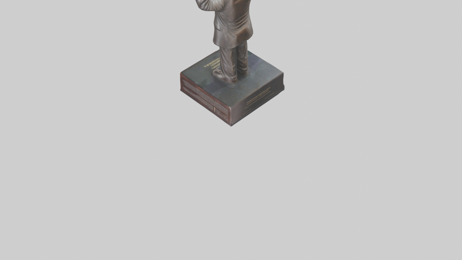 Nelson Mandela statue model Low-poly 3D model_5