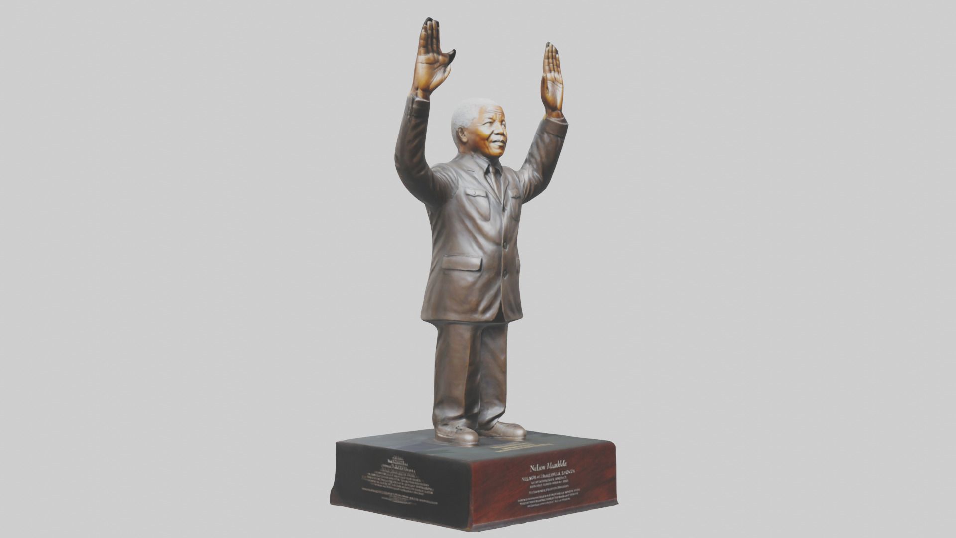 Nelson Mandela statue model Low-poly 3D model_11