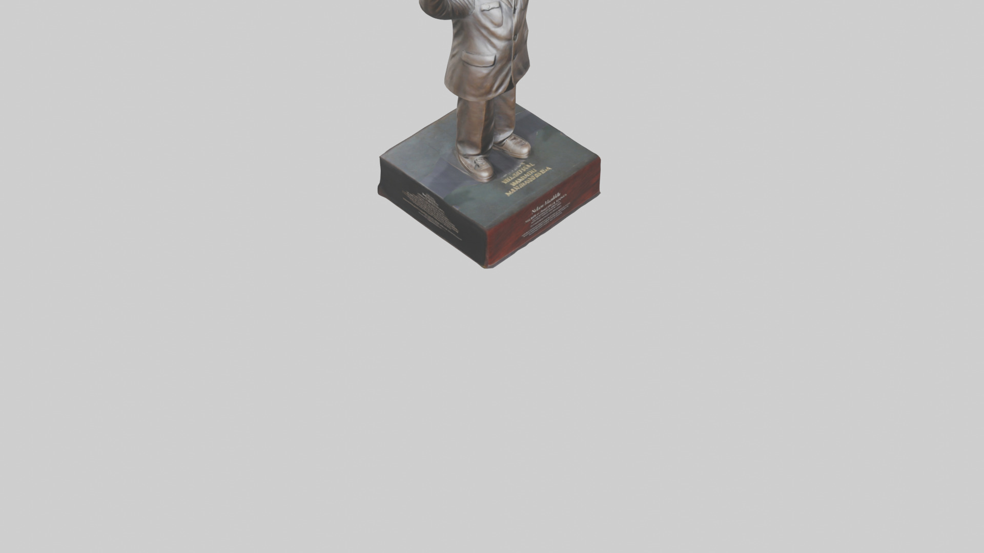 Nelson Mandela statue model Low-poly 3D model_8