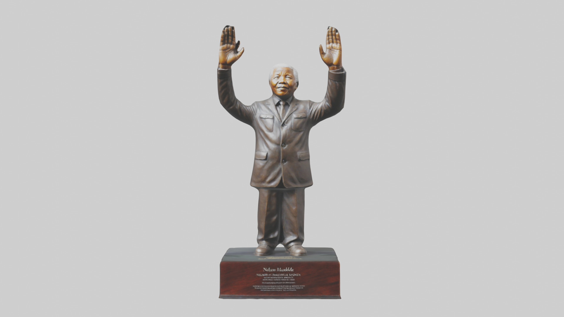 Nelson Mandela statue model Low-poly 3D model_9