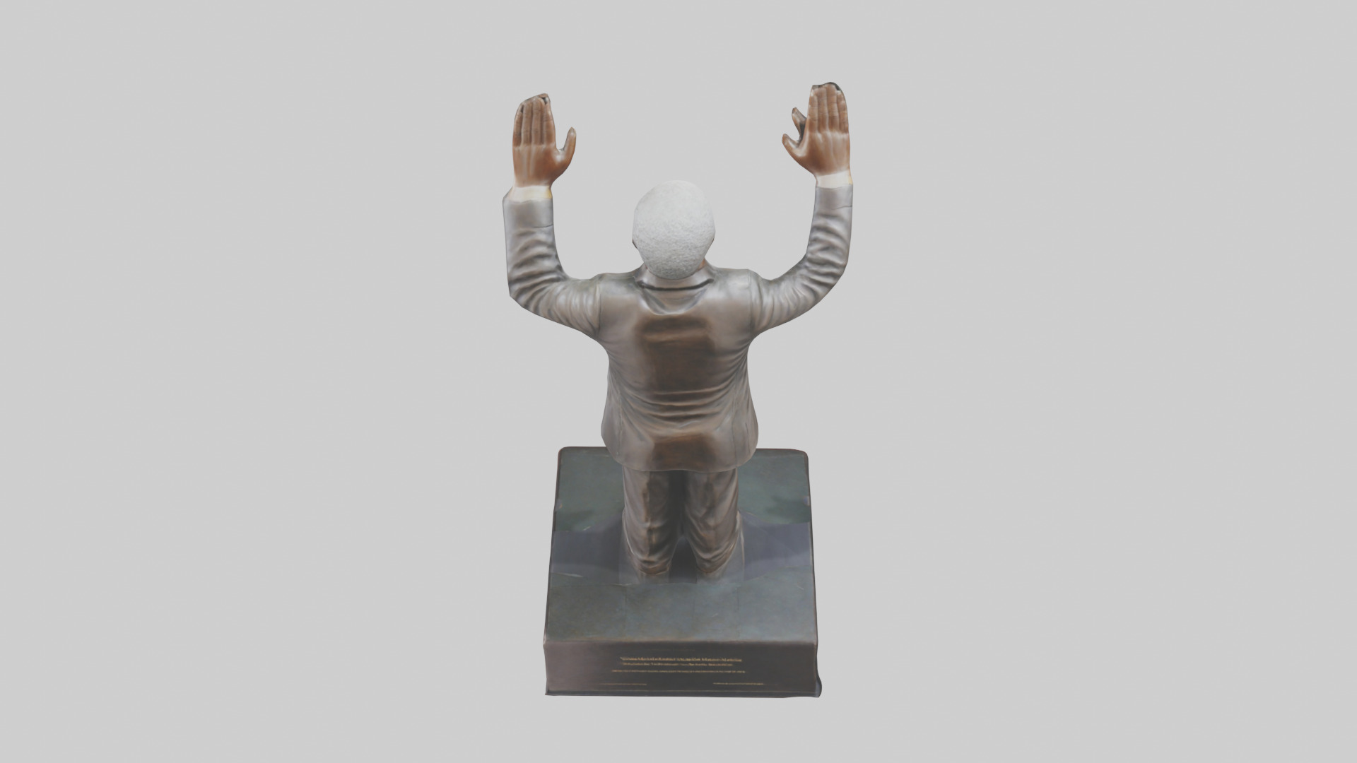 Nelson Mandela statue model Low-poly 3D model_15