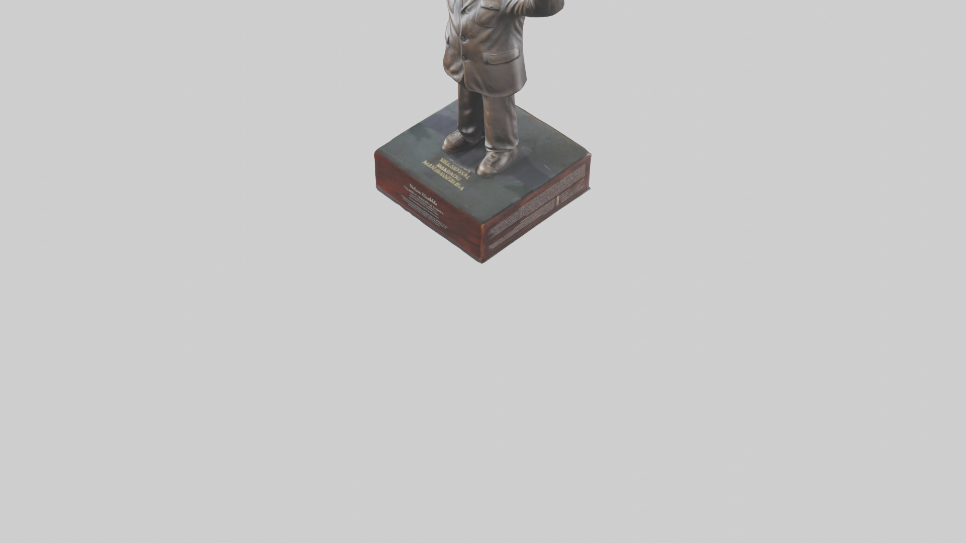 Nelson Mandela statue model Low-poly 3D model_7