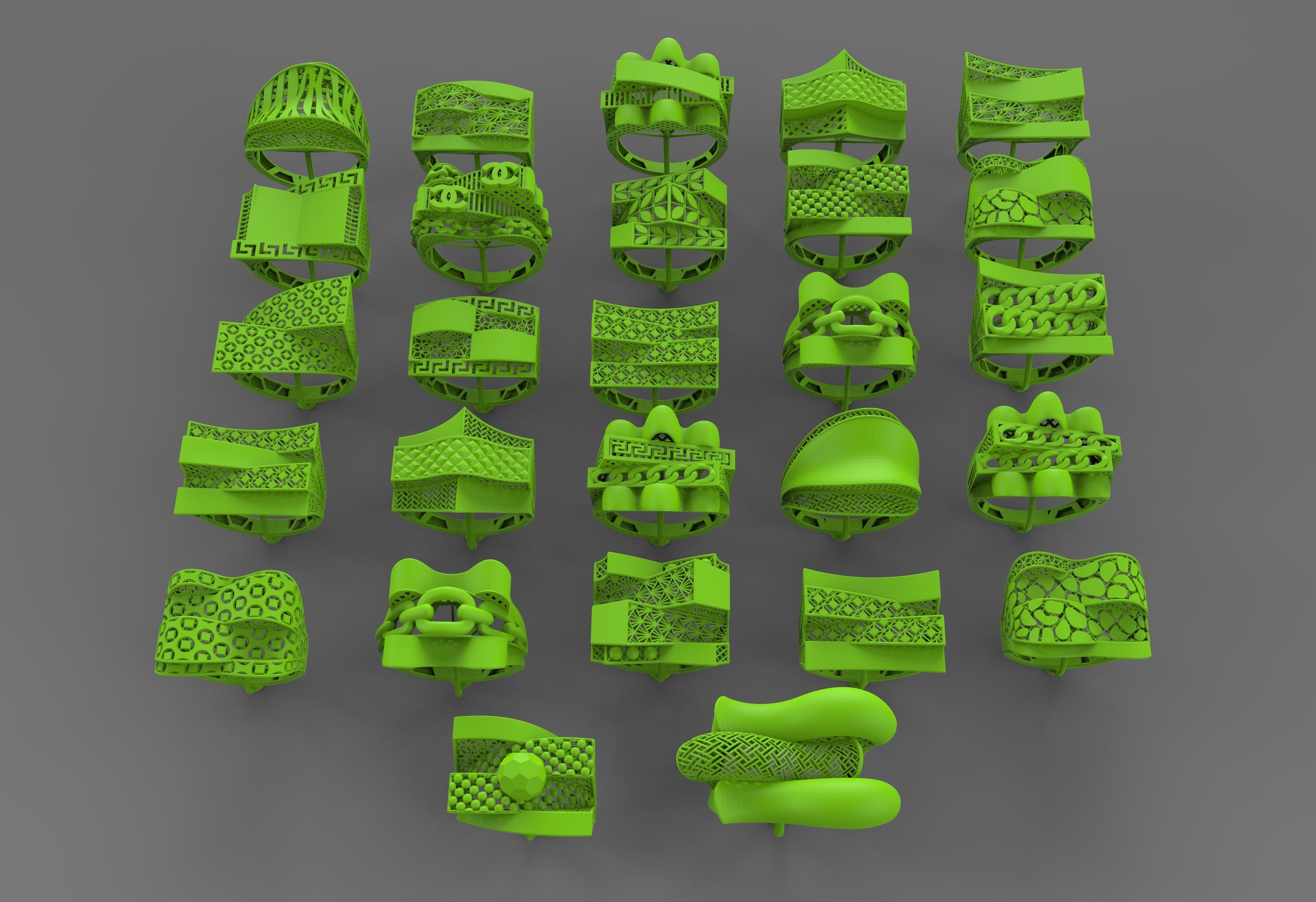 17 New Rings 3dm stl  high quality  3D print model_5