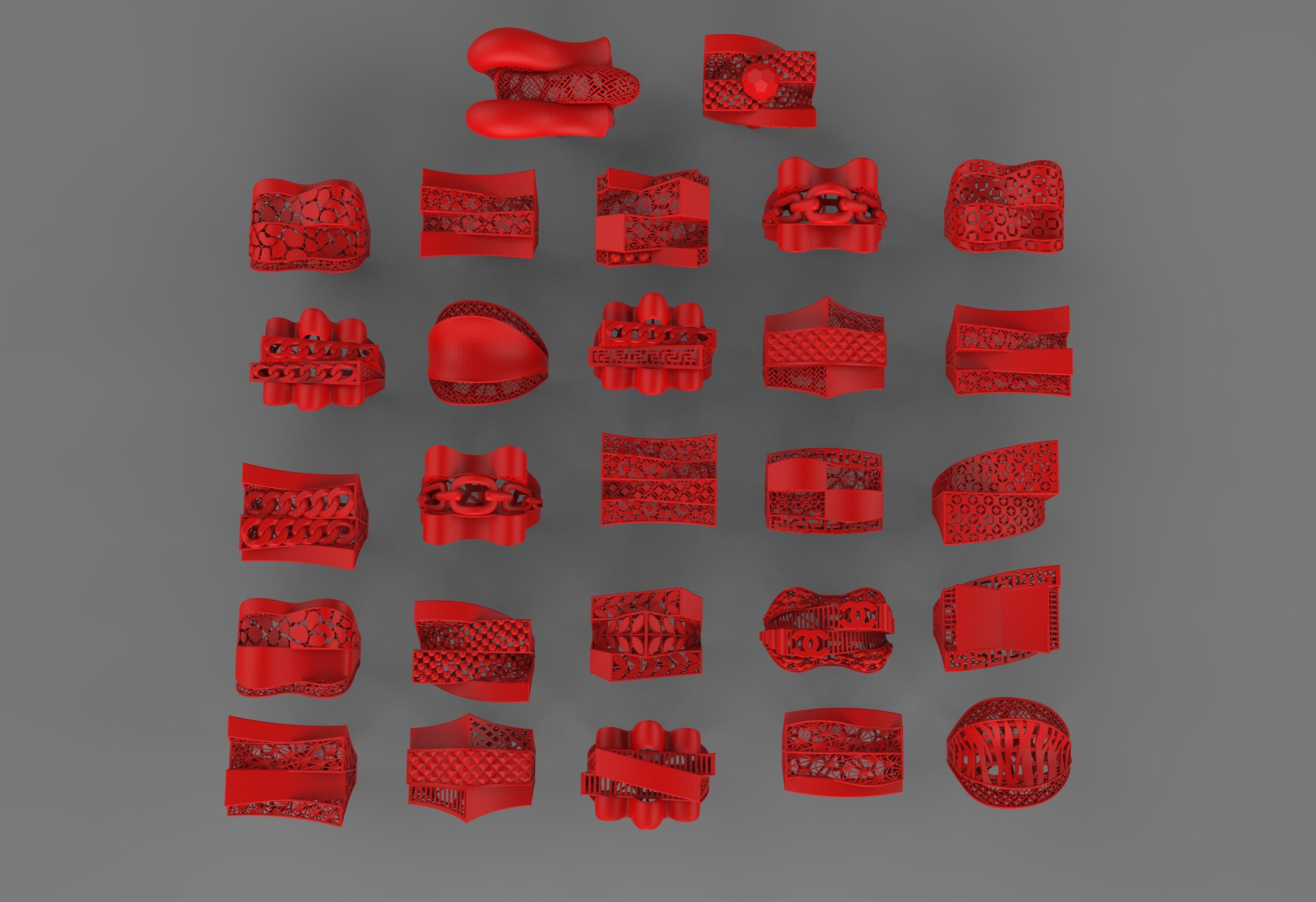 17 New Rings 3dm stl  high quality  3D print model_2