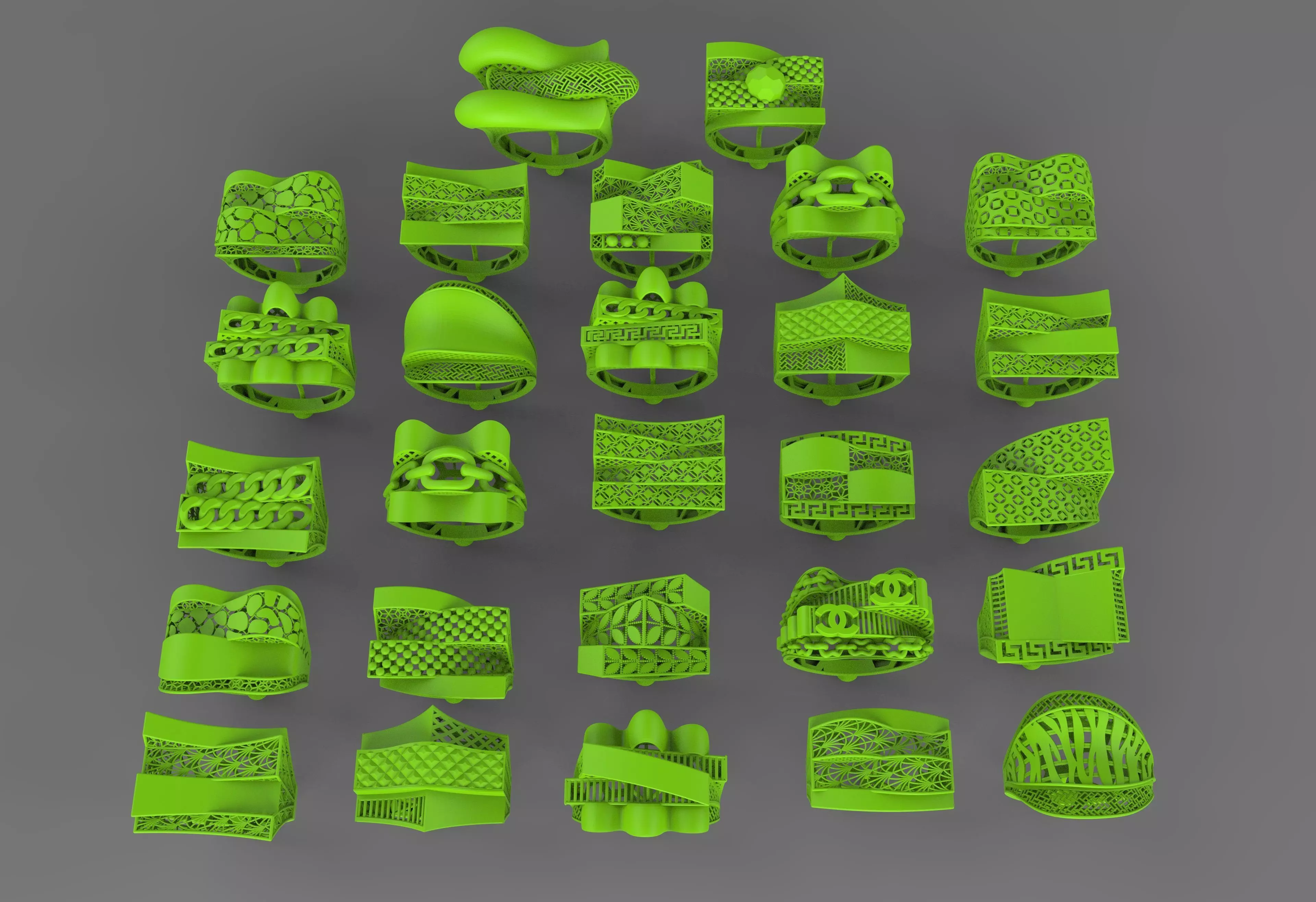 17 New Rings 3dm stl  high quality  3D print model_0