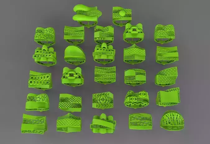 17 New Rings 3dm stl  high quality 