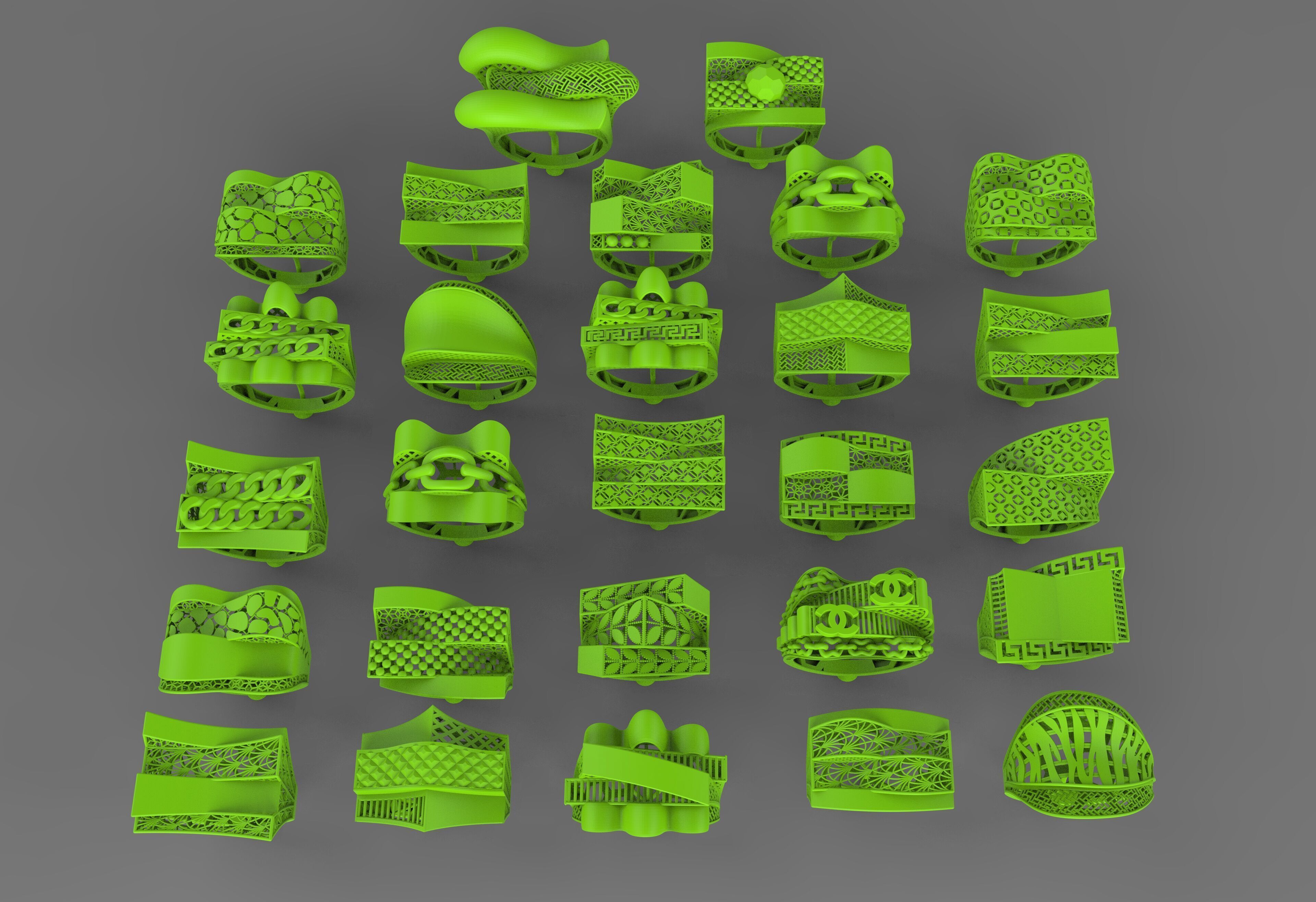 17 New Rings 3dm stl  high quality  3D print model_34