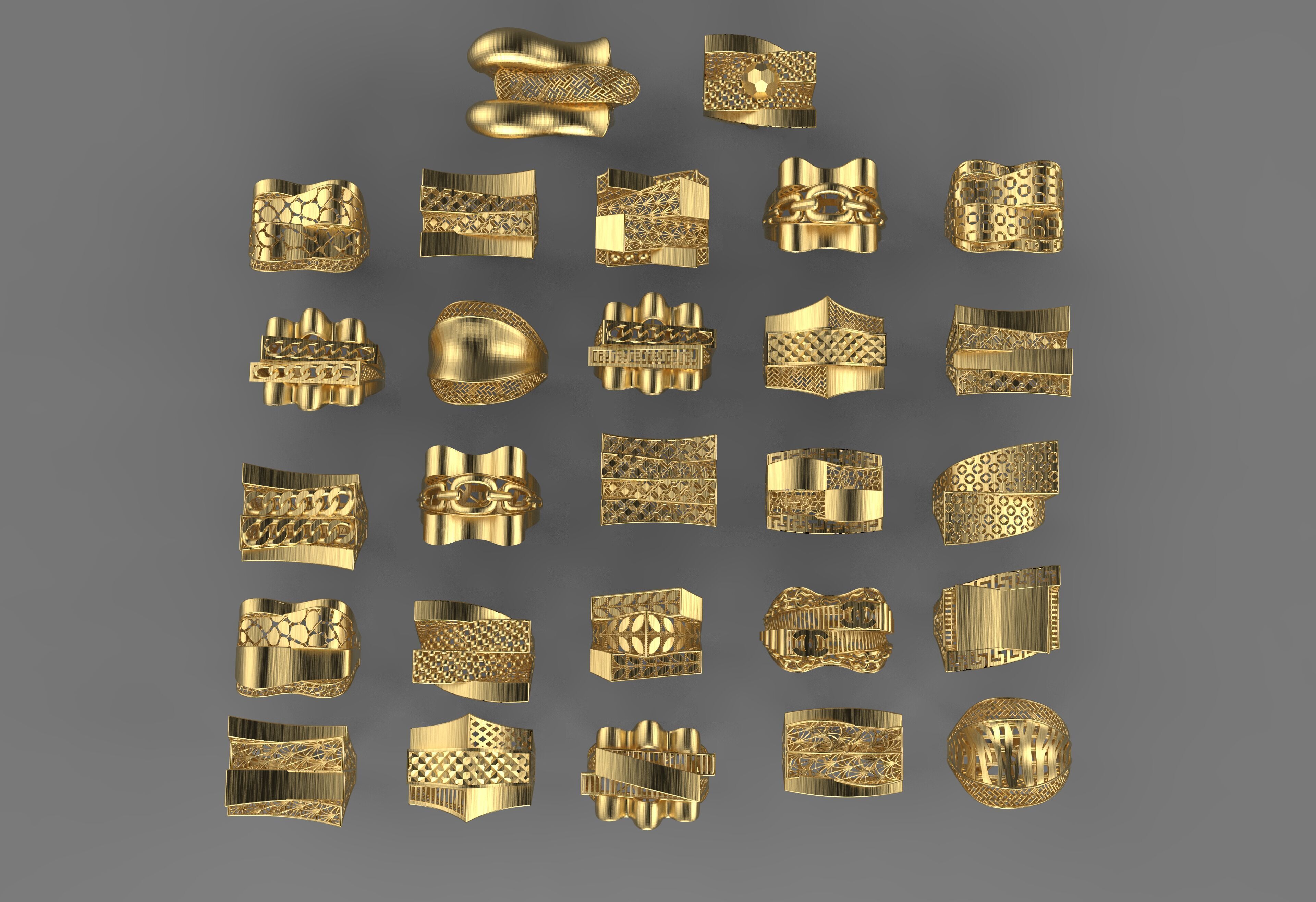 17 New Rings 3dm stl  high quality  3D print model_35