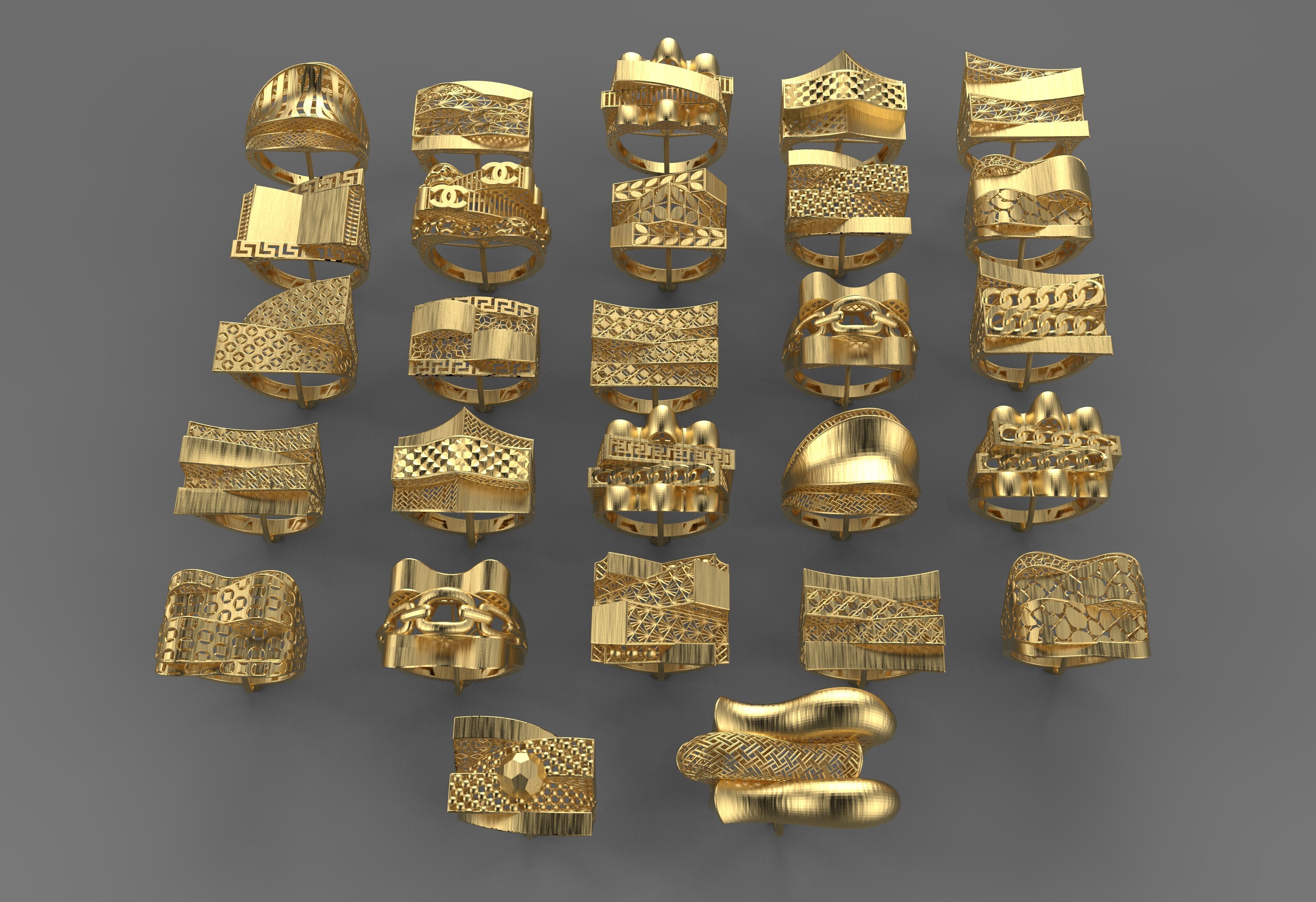 17 New Rings 3dm stl  high quality  3D print model_30