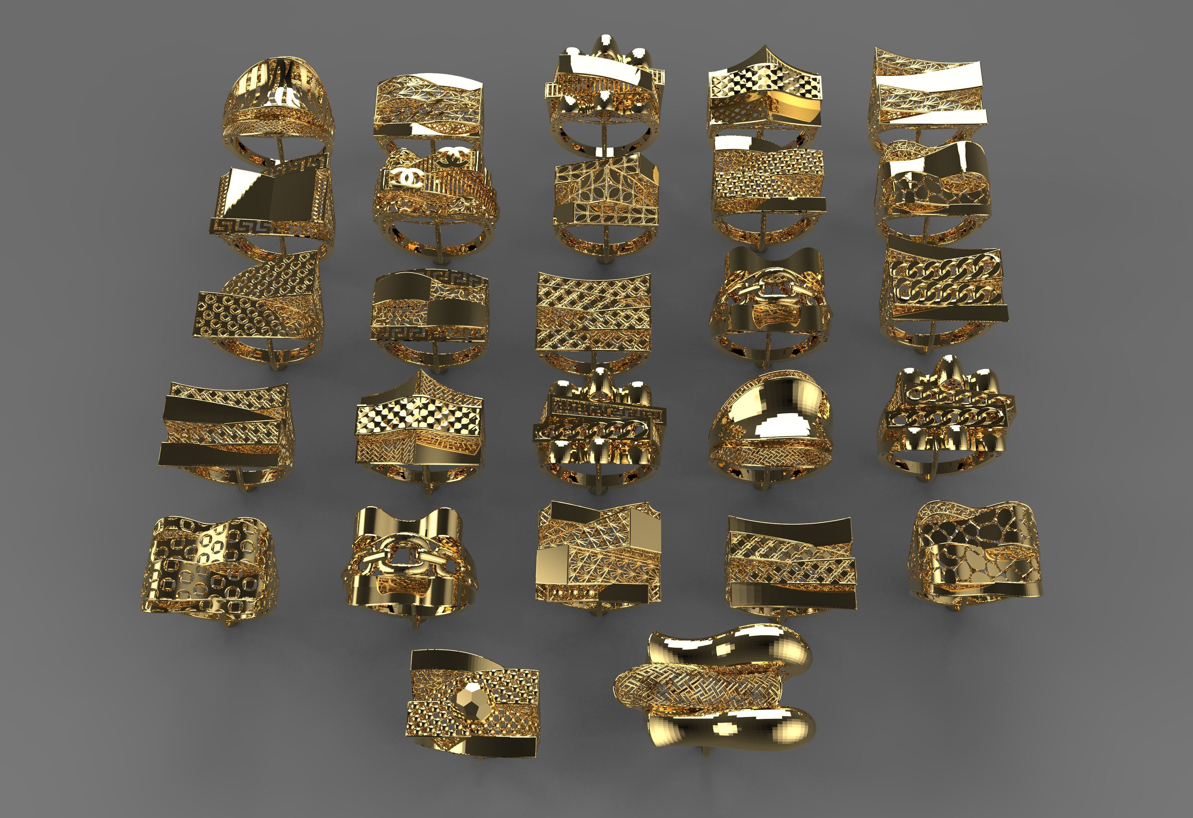 17 New Rings 3dm stl  high quality  3D print model_37