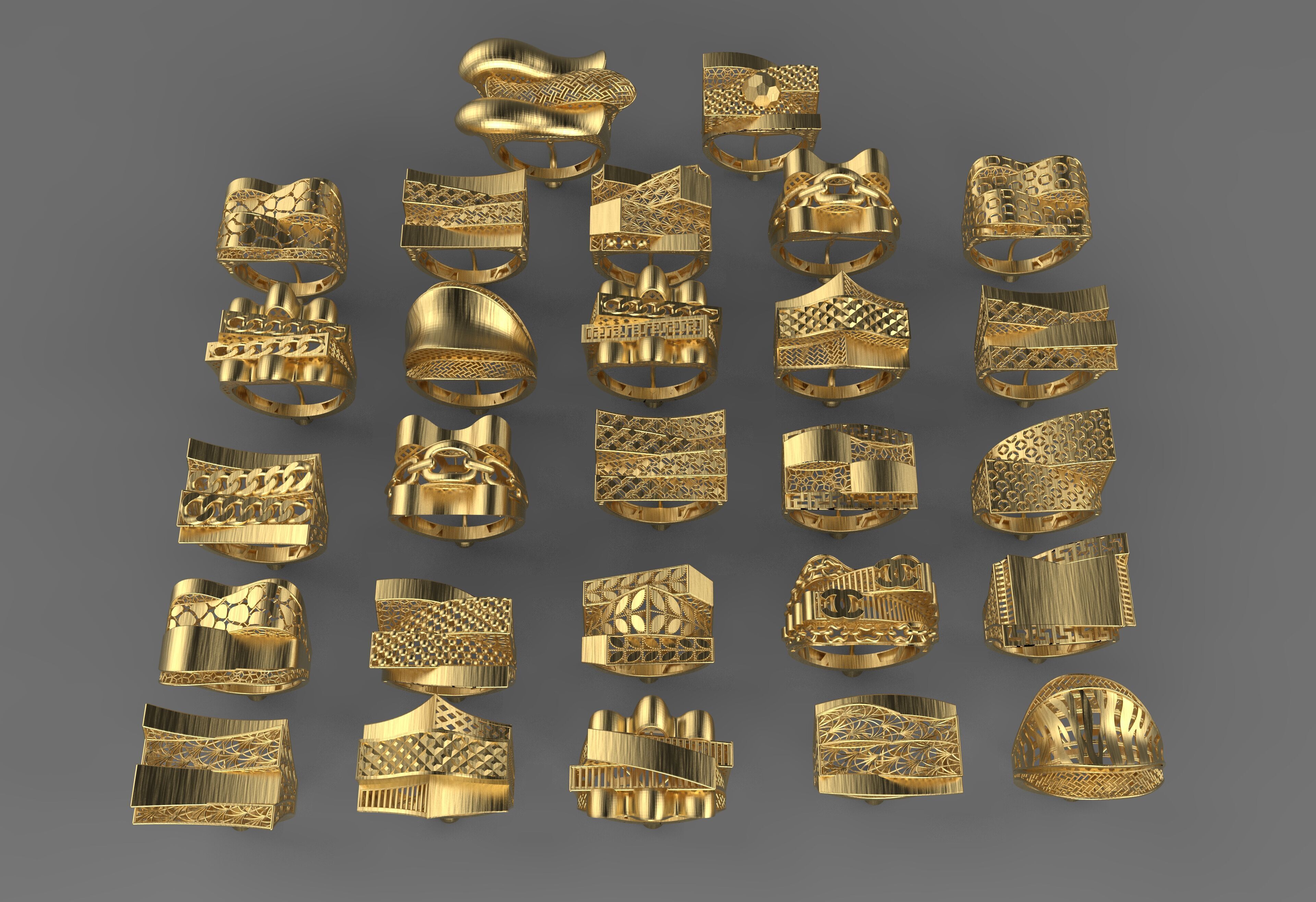 17 New Rings 3dm stl  high quality  3D print model_7