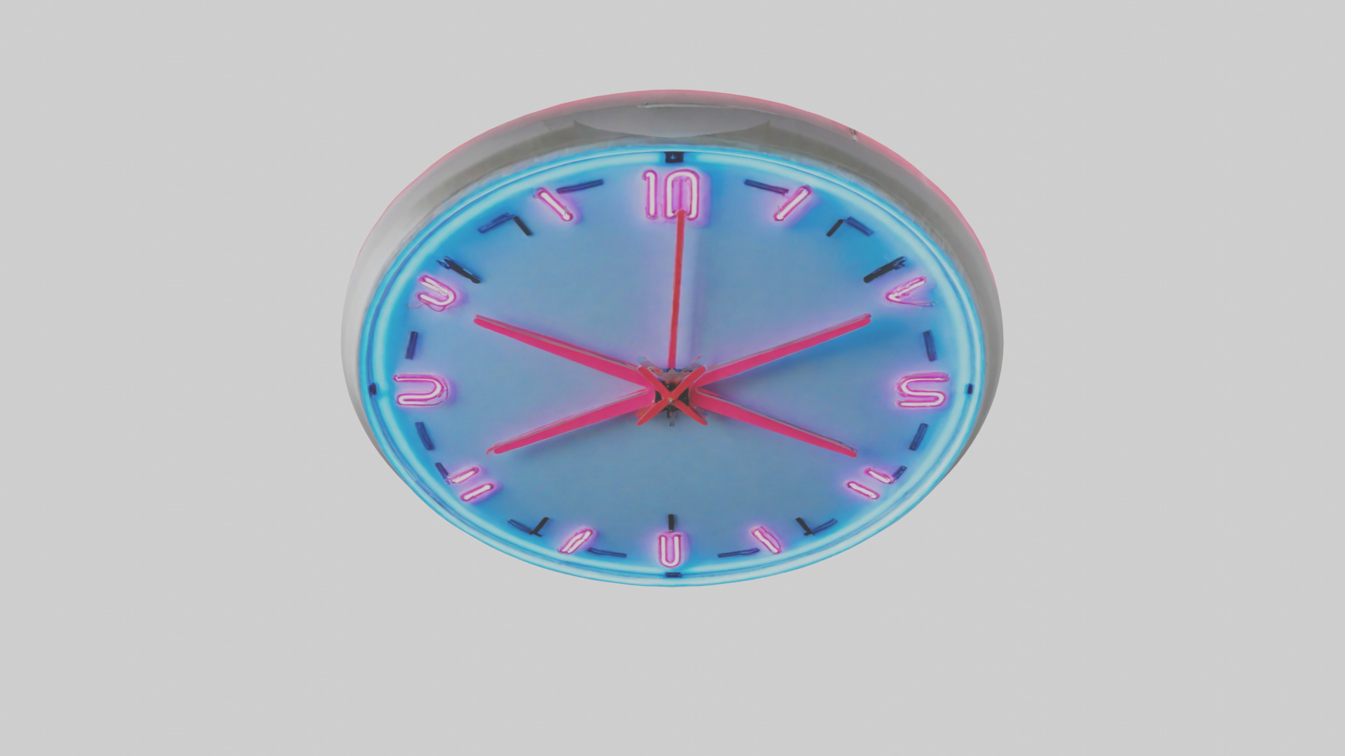 Neon Wall Clock model Low-poly 3D model_16